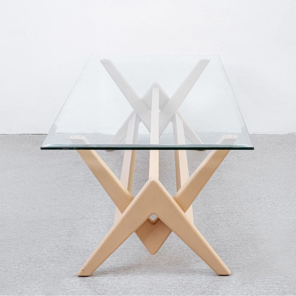 Jeanneret Teak Dining Table-France & Son-FL1480BASE-NTRL-Dining TablesNatural Teak-7-France and Son