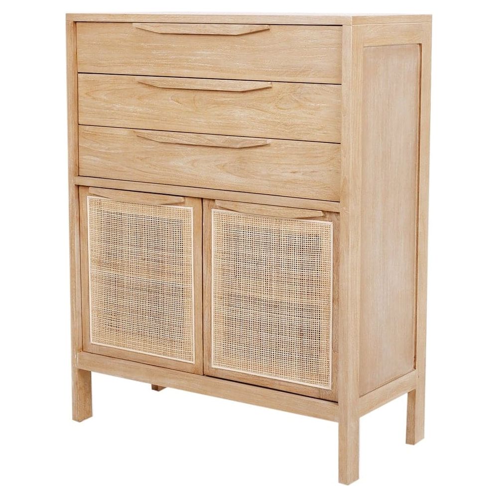LuLu Solid Teak Tall Chest-France & Son-FL1510BWHT-Dressers-2-France and Son