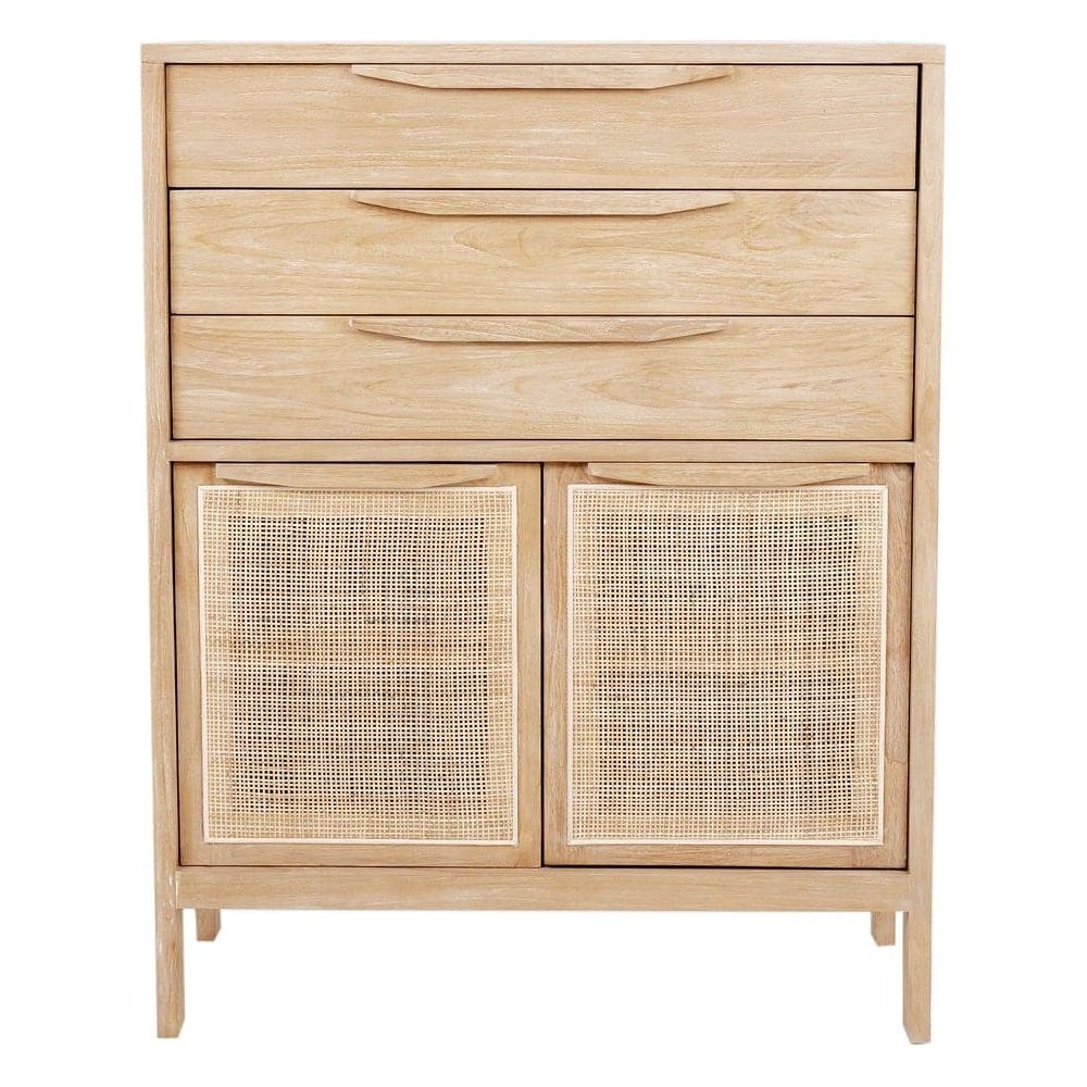 LuLu Solid Teak Tall Chest-France & Son-FL1510BWHT-Dressers-1-France and Son