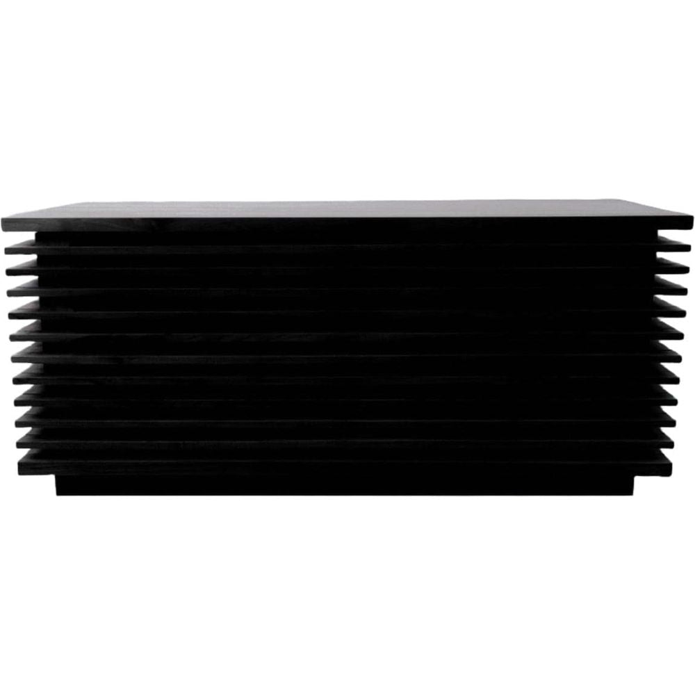 Jensen Slatted Teak Media Console - 35.5 inch-France & Son-FL1524BLK-Media Storage / TV StandsBlack-1-France and Son