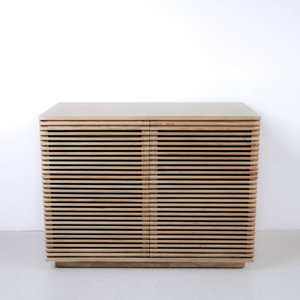 Jensen Slatted Teak Cabinet-France & Son-FL1525IVORY-Sideboards & CredenzasIvory-3-France and Son