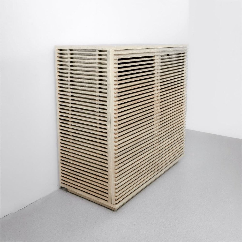 Jensen Slatted Teak Bar Cabinet-France & Son-FL1528NTRL-Bar StorageTeak-9-France and Son