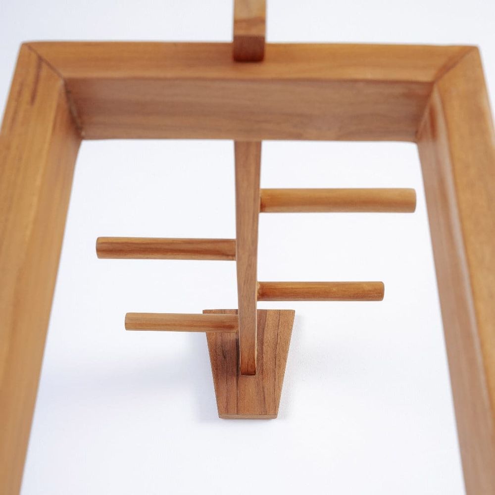 Teak Aiyla Clothes Rack-France & Son-FL1545-Decor-5-France and Son