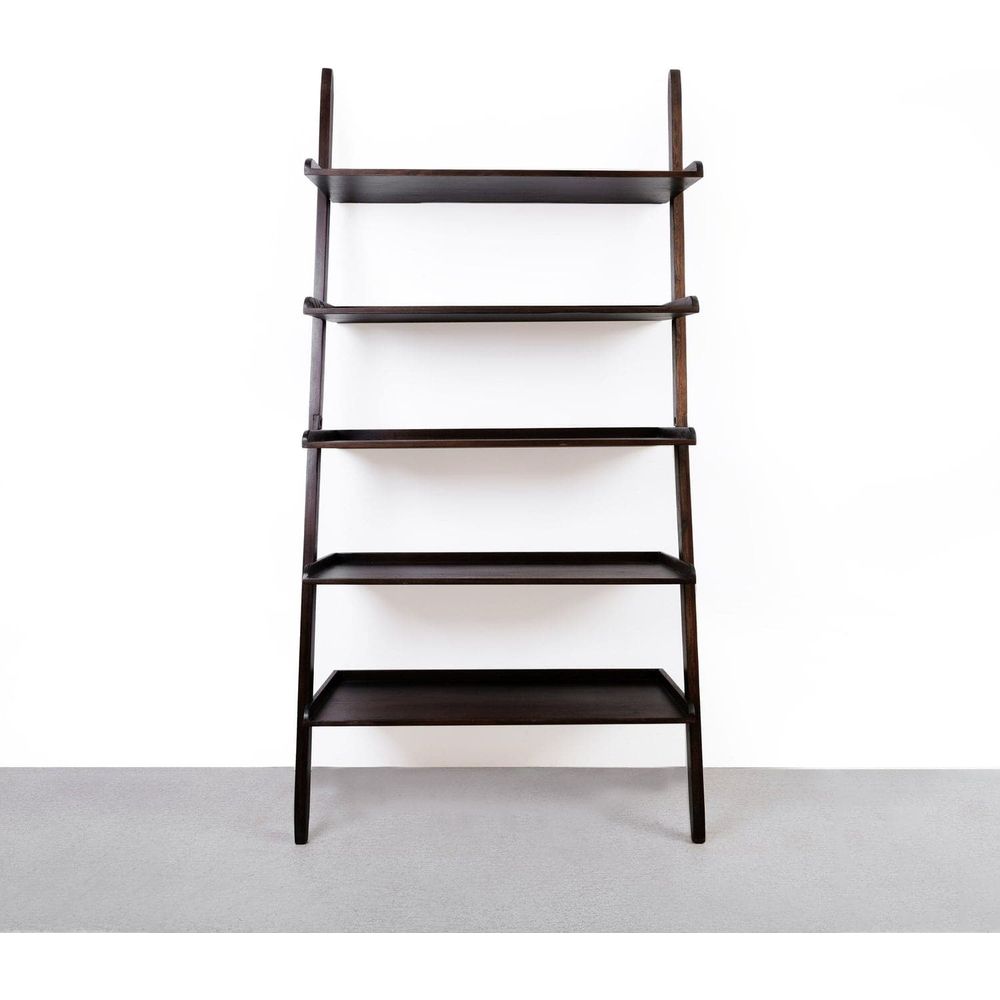 Clifford Leaning Mahogany Bookcase-France & Son-FL1546-Bookcases & Cabinets-1-France and Son