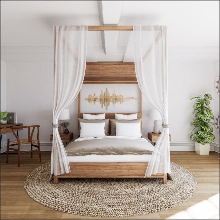 Martindale Canopy Bed-France & Son-FL1909-Q-BedsQueen-2-France and Son