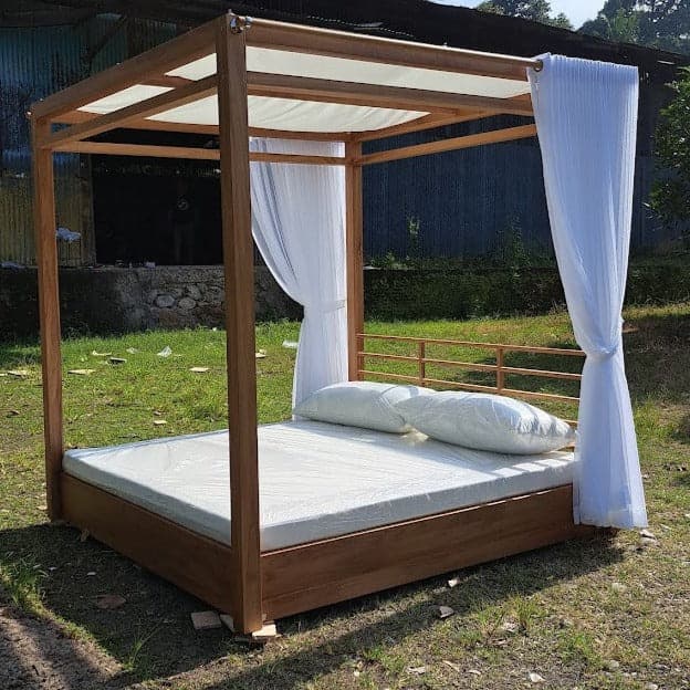 Savannah Outdoor Daybed with Canopy-France & Son-FL1992-Outdoor Lounge Chairs-2-France and Son
