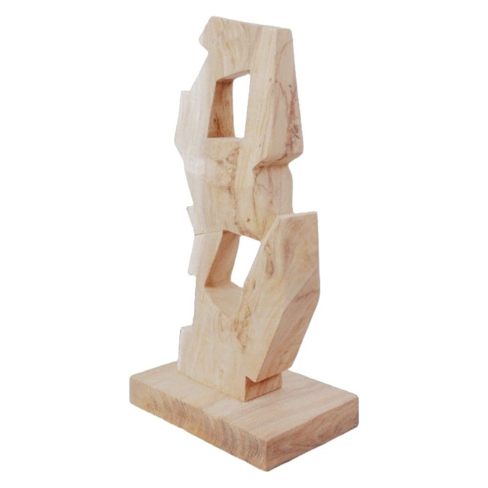 Melite Wood Sculpture-France & Son-FL2013NTRL-Decorative ObjectsNatural-1-France and Son