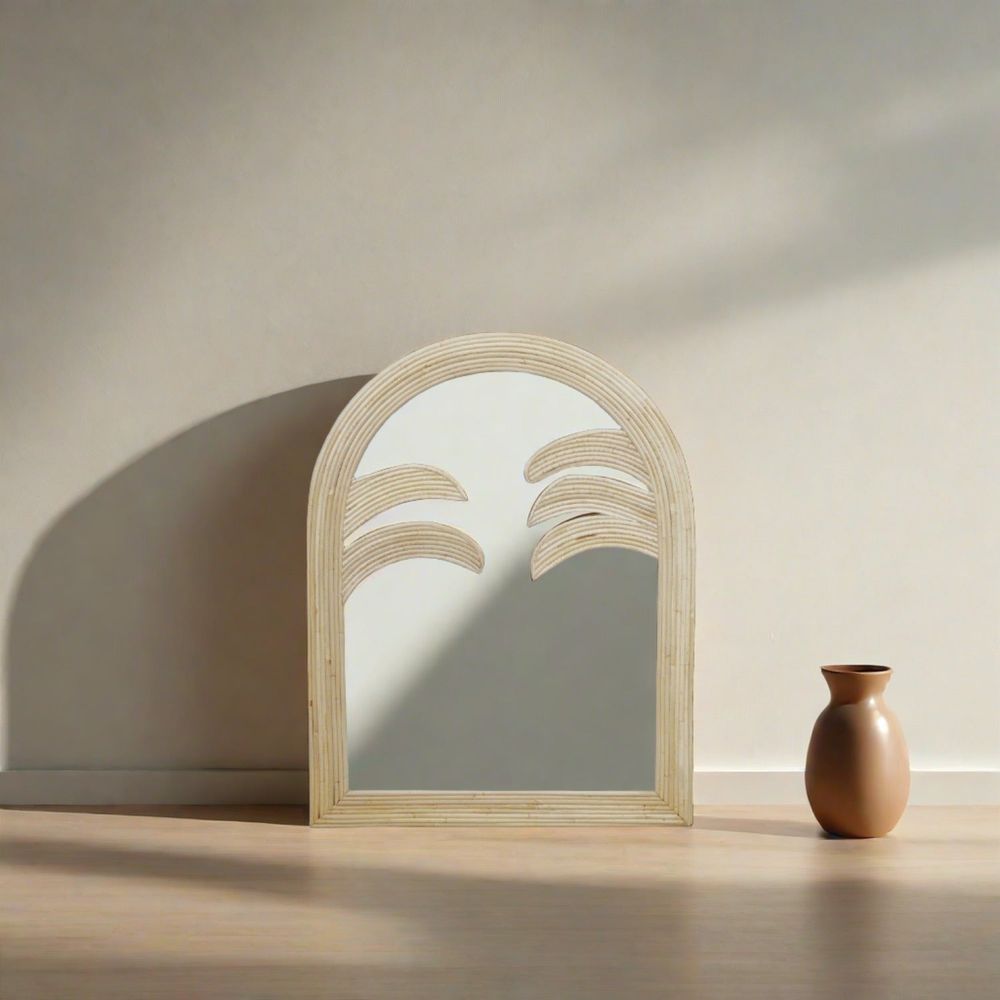 Tishala Rattan Mirror-France & Son-FL6002S-MirrorsSmall-1-France and Son