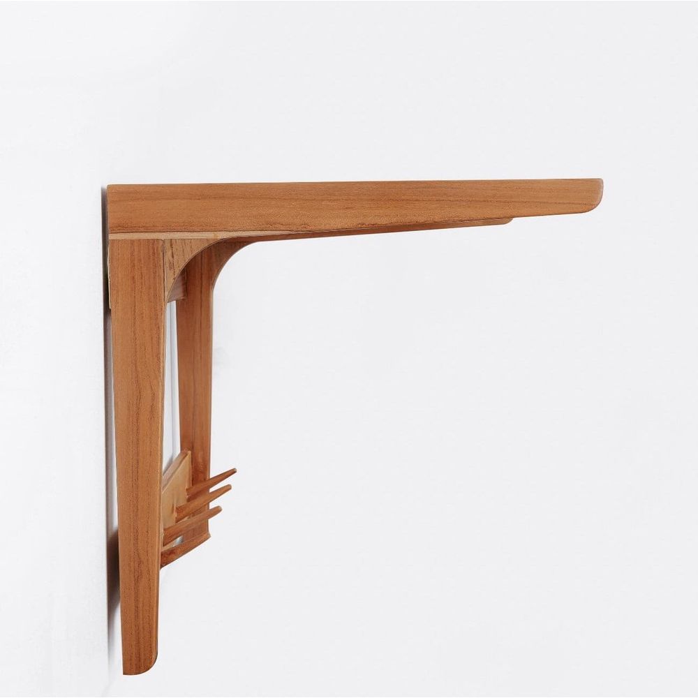 Jeanneret Teak Rack with Shelf-France & Son-FL9032-Wall Decor-3-France and Son