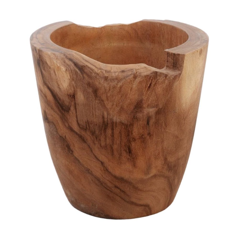 Antigonus Teak Wood Vase-France & Son-FL9044-Vases-1-France and Son