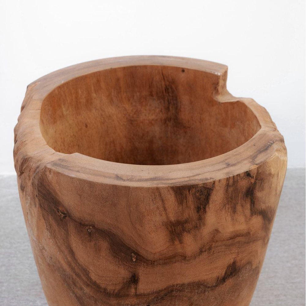 Antigonus Teak Wood Vase-France & Son-FL9044-Vases-4-France and Son