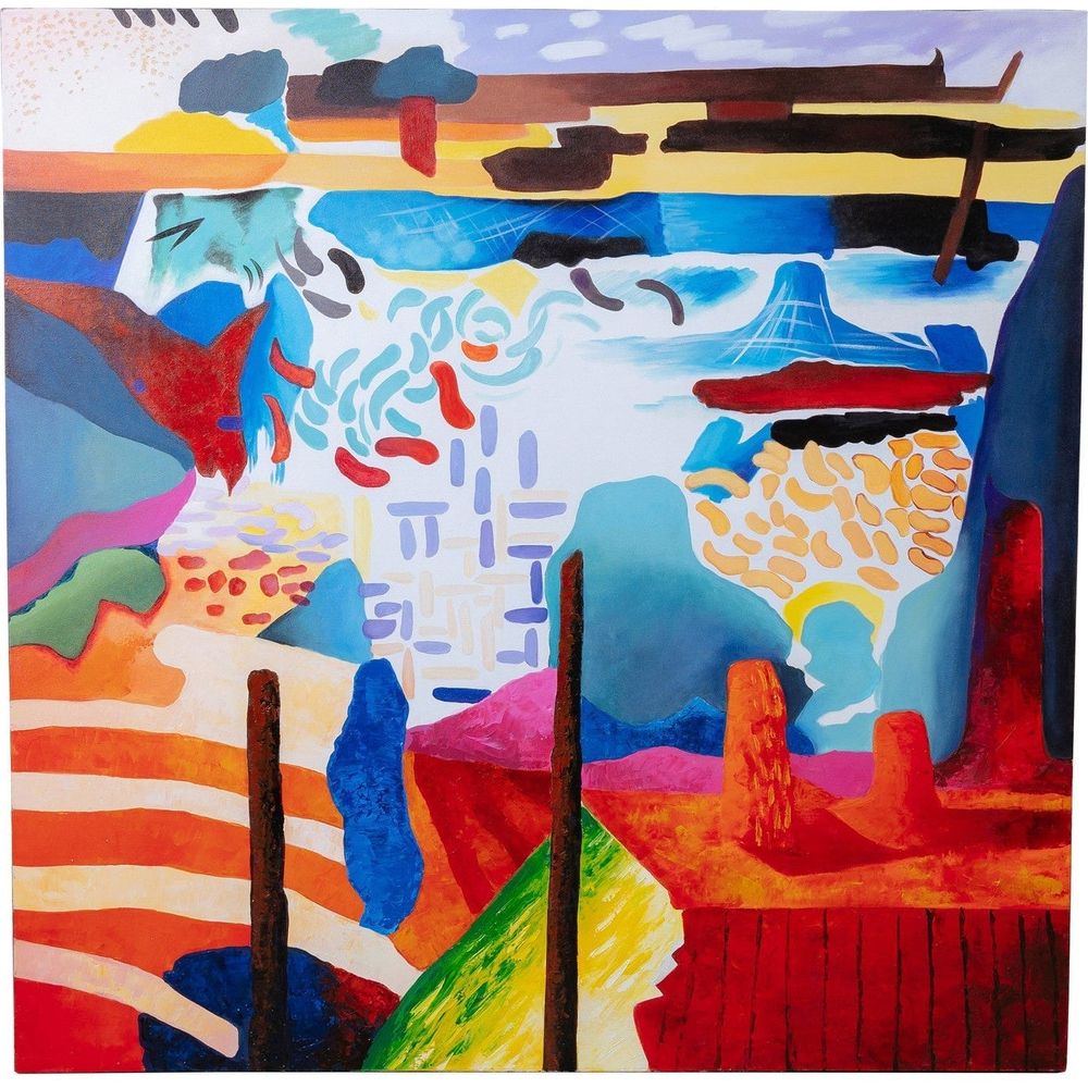 Vertical Oil on Canvas-France & Son-FL9086-Wall Art-2-France and Son
