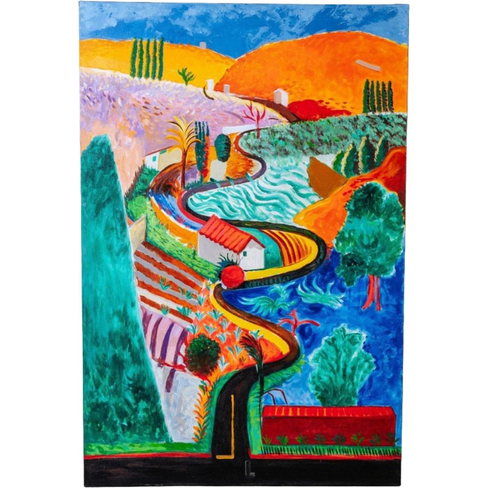 Not Hockney 2 Oil on Canvas-France & Son-FL9104-Wall Art-1-France and Son