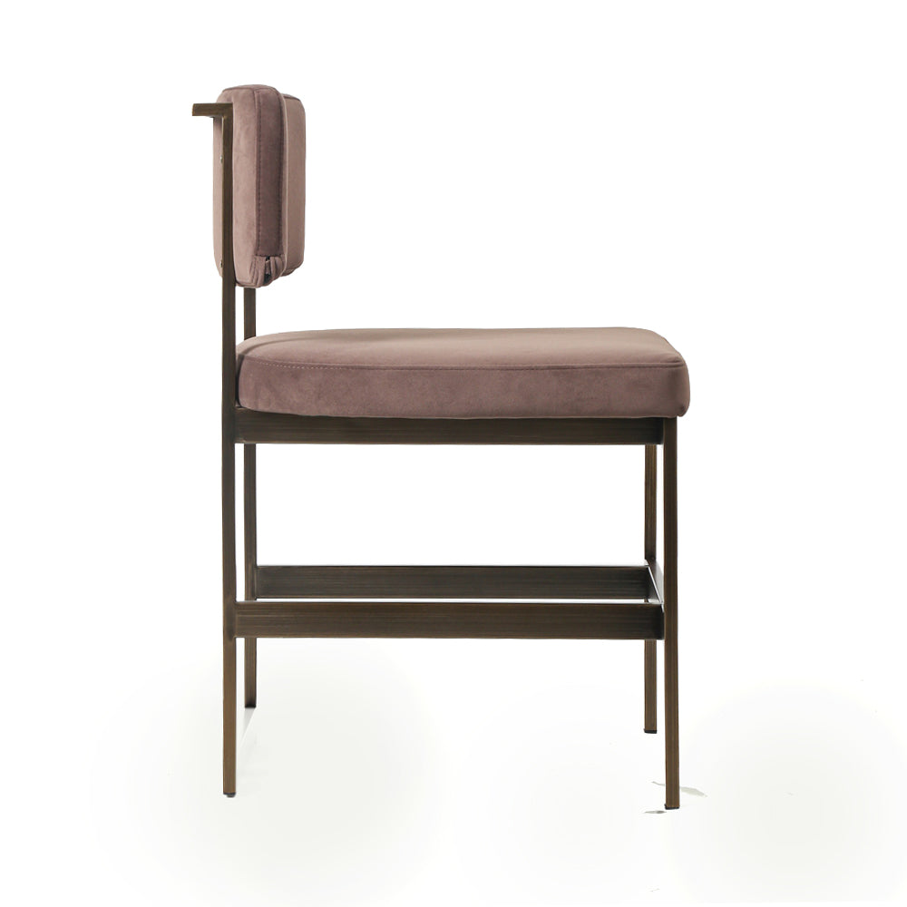 Baylor Dining Chair with Brushed Bronze Frame
