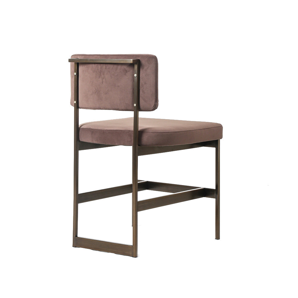 Baylor Dining Chair with Brushed Bronze Frame