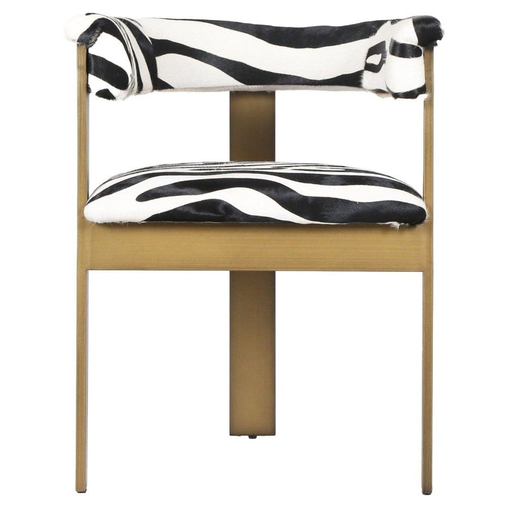 Dearcy Dining Chair With Zebra Hide