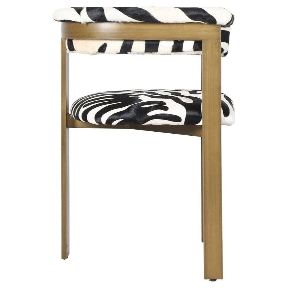 Dearcy Dining Chair With Zebra Hide