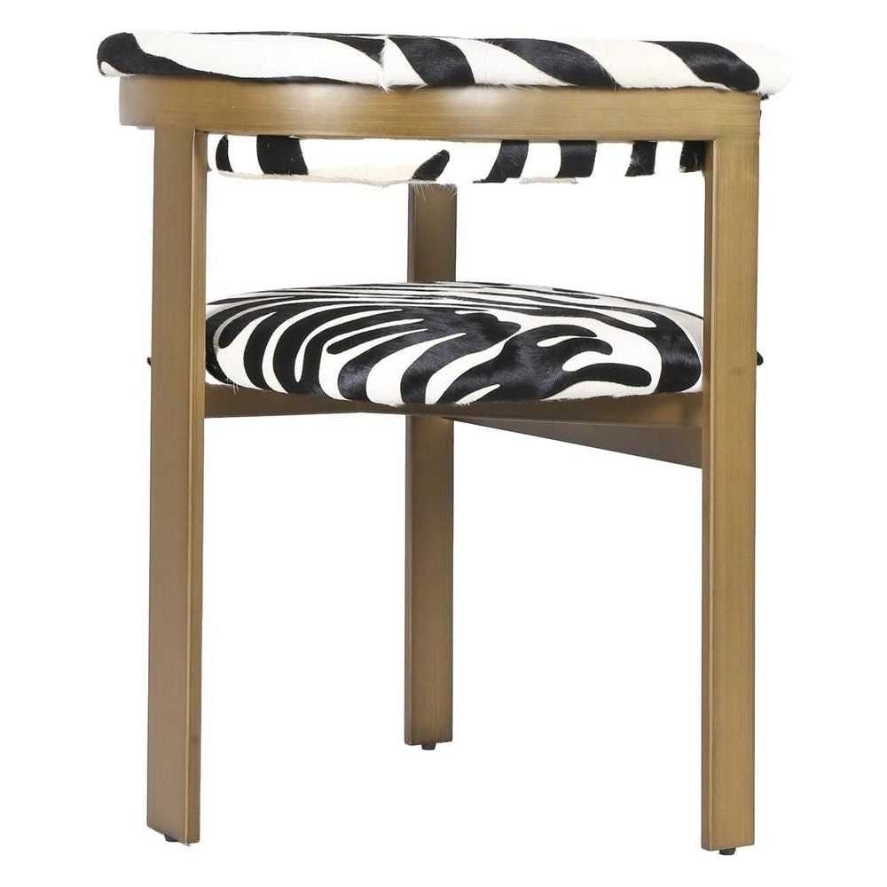 Dearcy Dining Chair With Zebra Hide