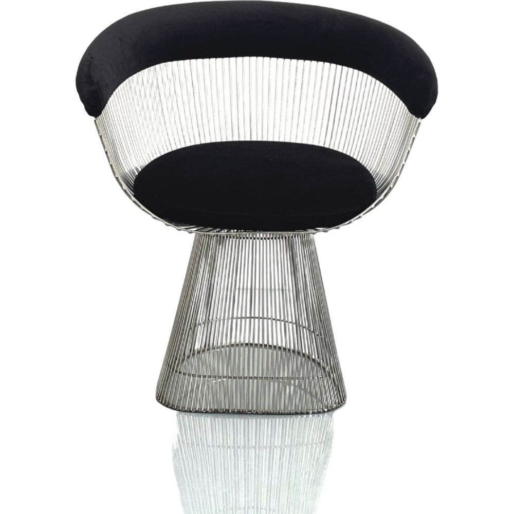 Platner Dining Chair-France & Son-FMC029BLKSS-Dining ChairsPolished Steel-1-France and Son