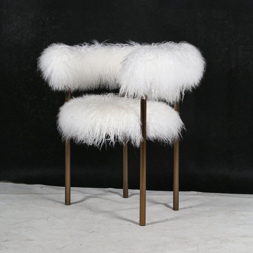 Lunde Mongolian Sheepskin Arm Chair