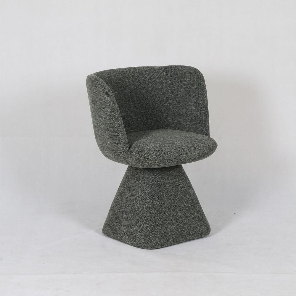 Clementine Linen Bucket Swivel Chair