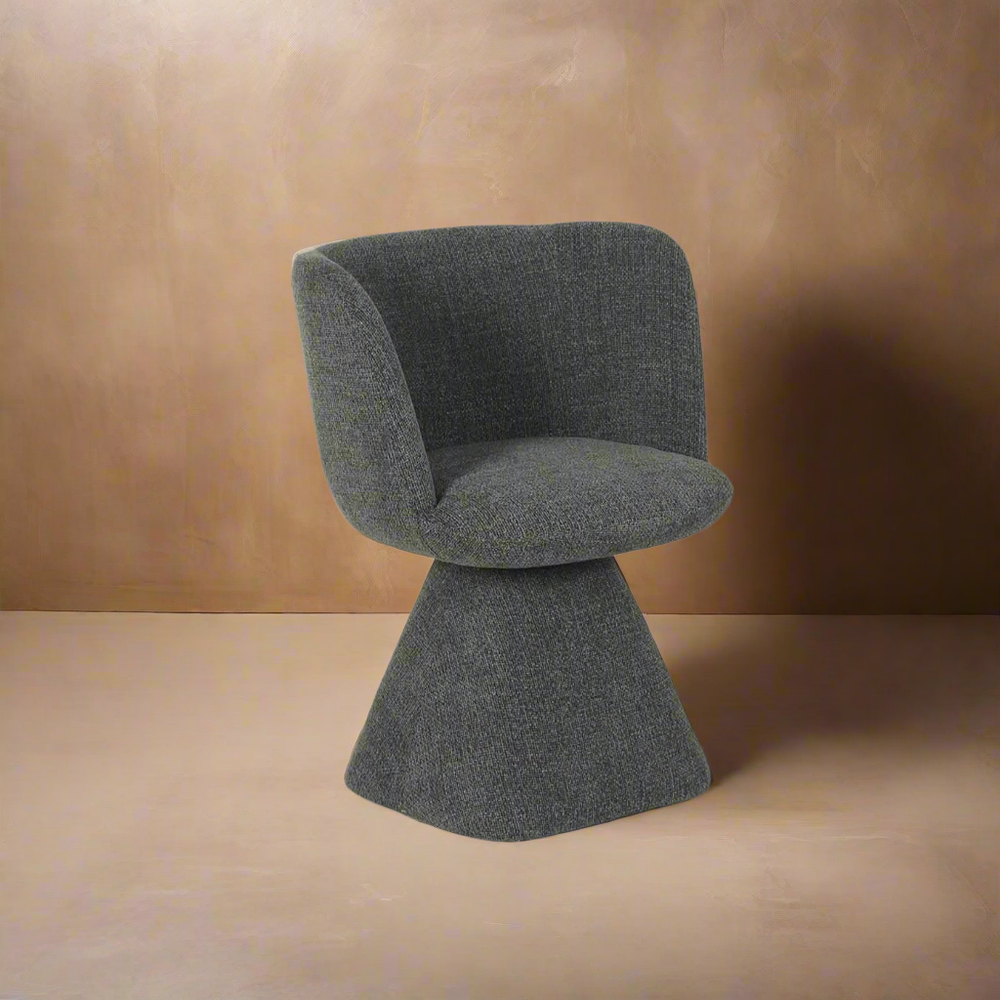 Clementine Linen Bucket Swivel Chair