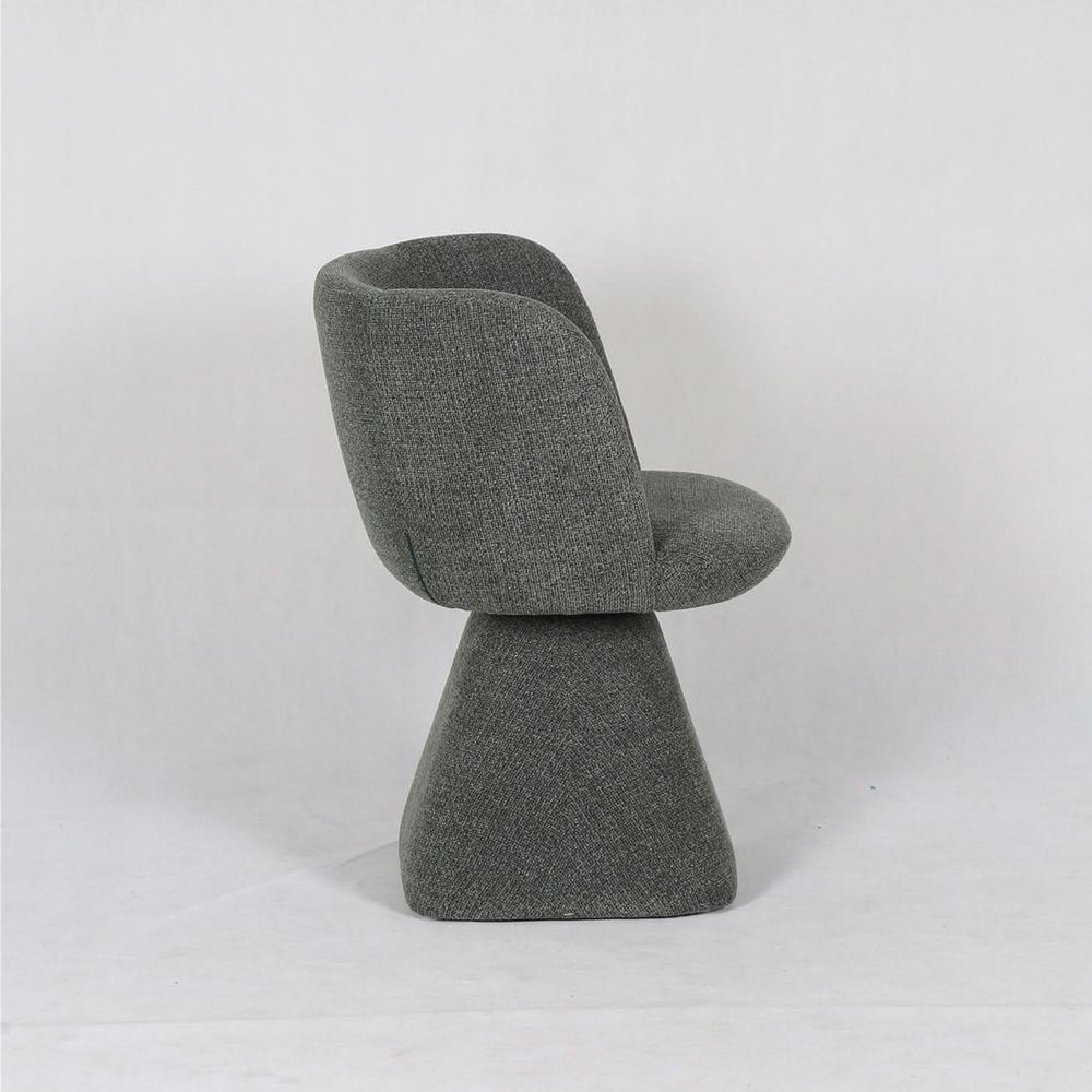 Clementine Linen Bucket Swivel Chair