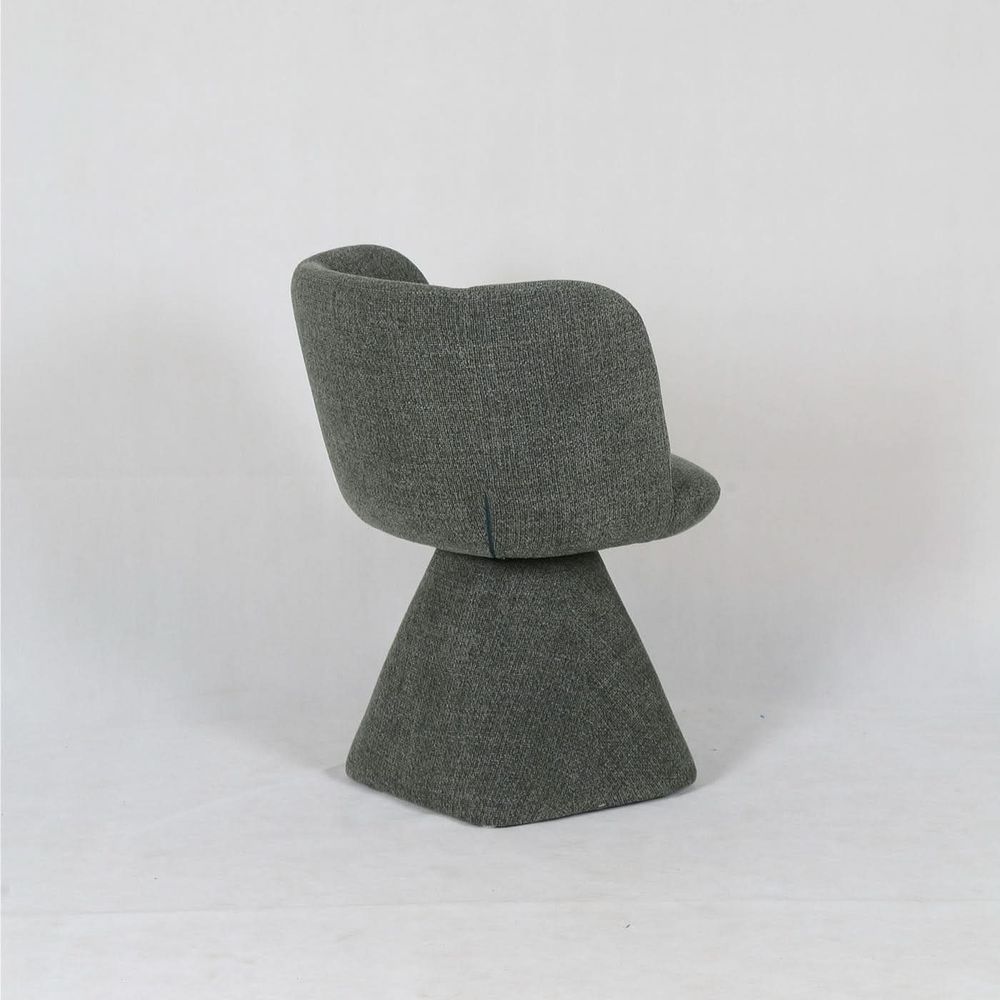 Clementine Linen Bucket Swivel Chair