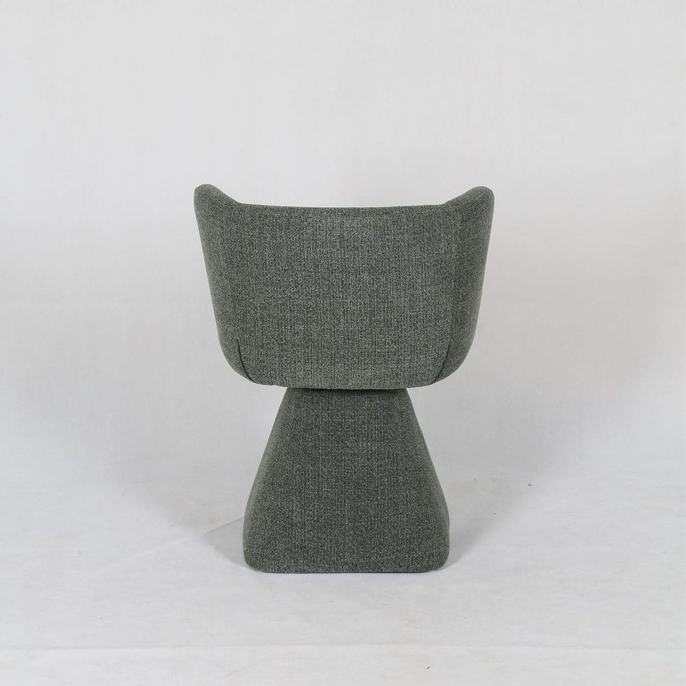 Clementine Linen Bucket Swivel Chair