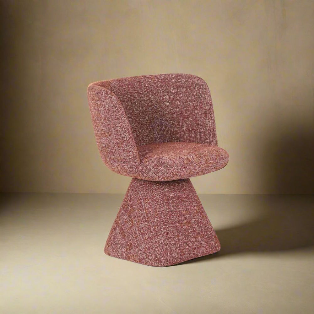 Clementine Linen Bucket Swivel Chair