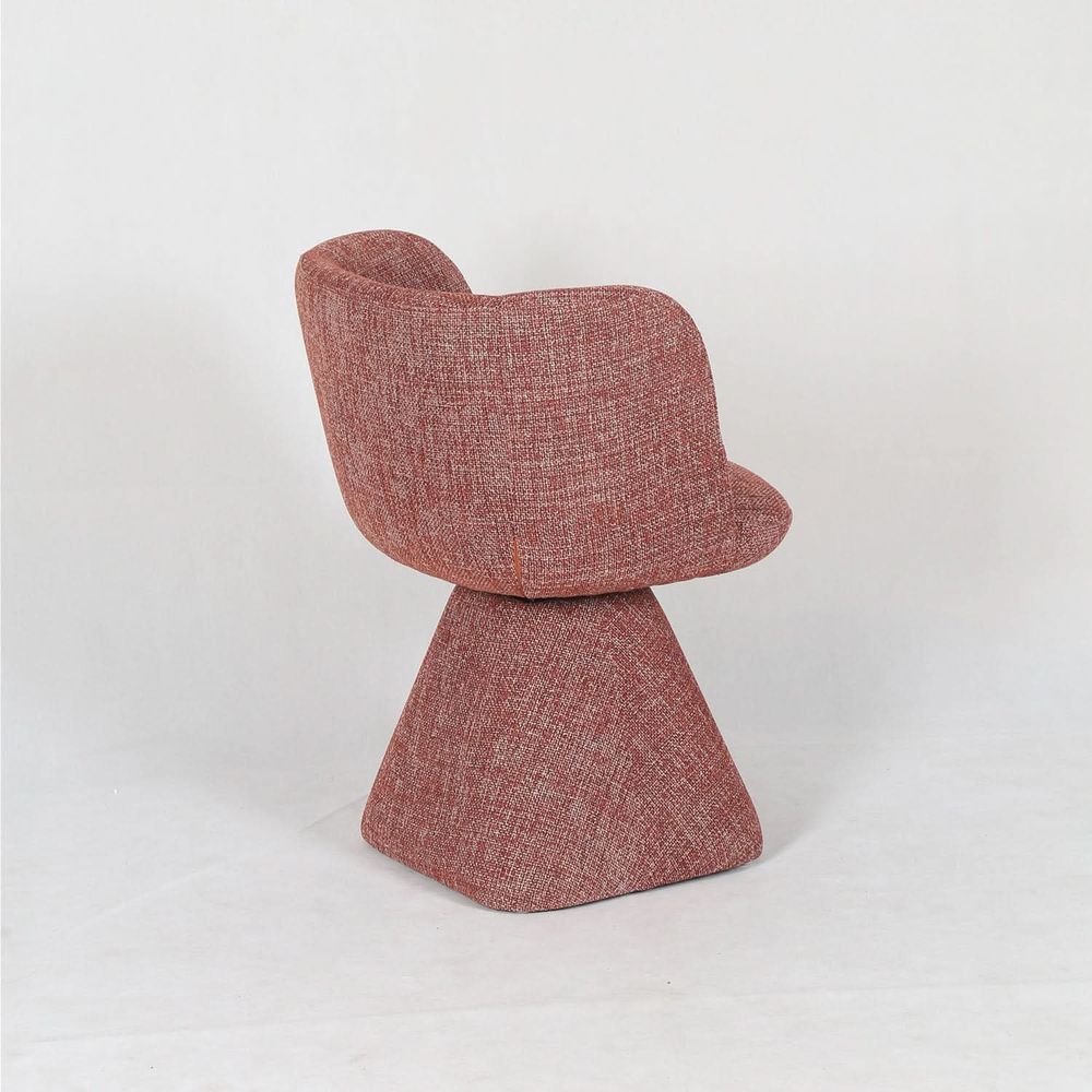 Clementine Linen Bucket Swivel Chair