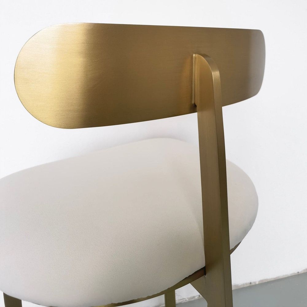 Yabu Counter Stool-France & Son-FMS004C-BGEGLD-Bar StoolsGold / Off-White Velvet-3-France and Son