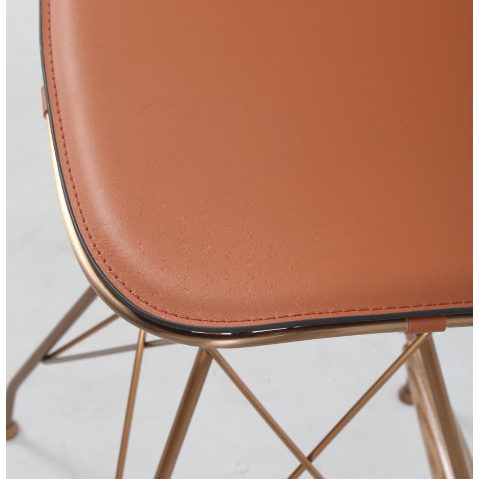 Odilia Counter Stool-France & Son-FMS018C-BRNRGLD-Dining Chairs-4-France and Son