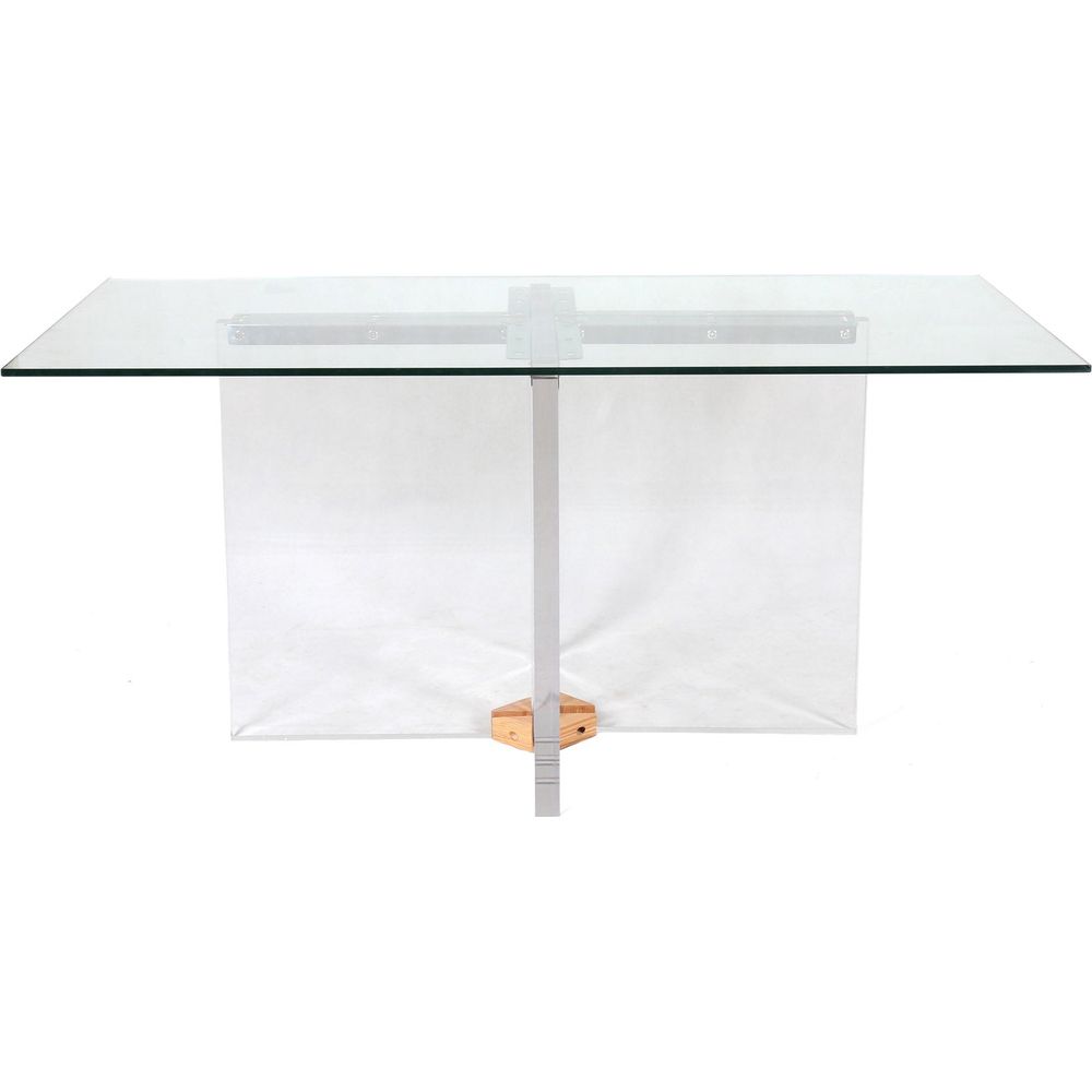 Acrylic X Pedestal Dining Table Base