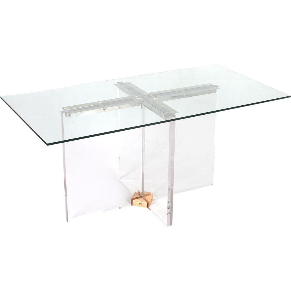 Acrylic X Pedestal Dining Table Base
