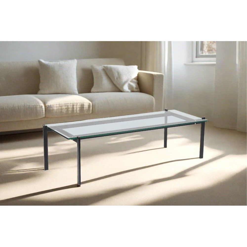 Kjaerholm 54" Rectangle Coffee Table - Glass