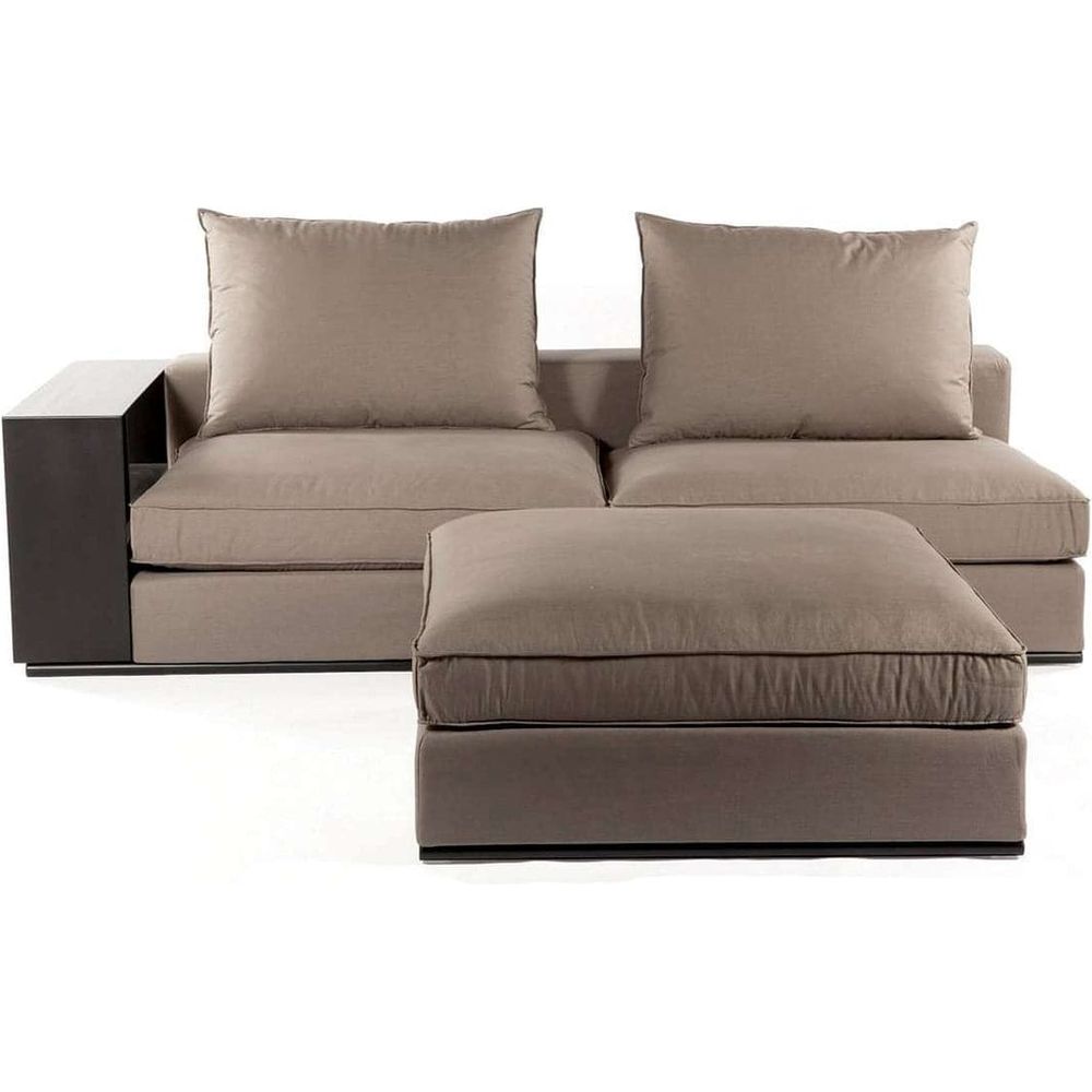 Evonna Sectional Sofa and Ottoman-France & Son-FQS002GREY-Sectionals-2-France and Son