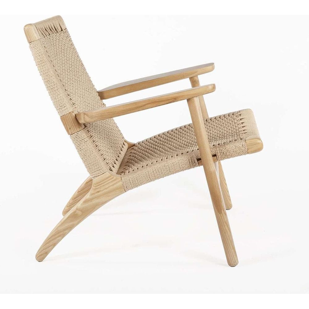 Mid Century CH25 Lounge Chair - Natural-France & Son-FRC086NTRL-Lounge ChairsSingle-5-France and Son