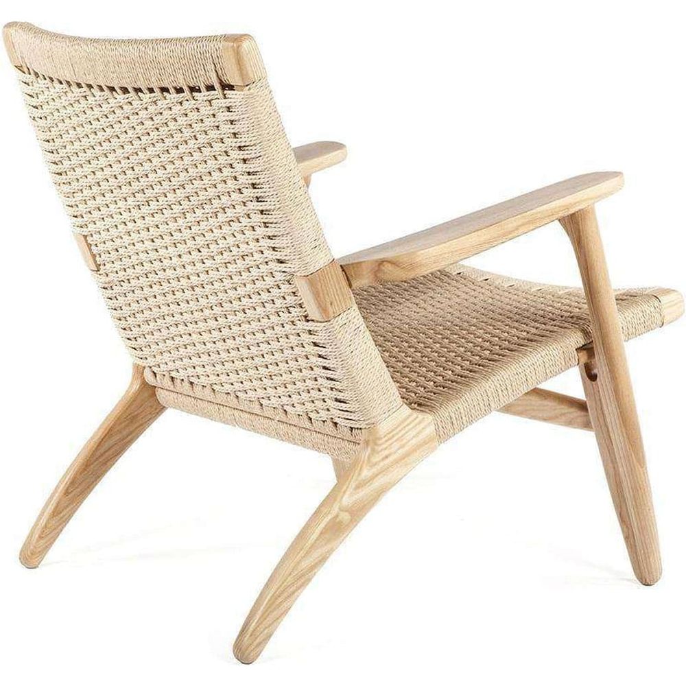 Mid Century CH25 Lounge Chair - Natural-France & Son-FRC086NTRL-Lounge ChairsSingle-4-France and Son