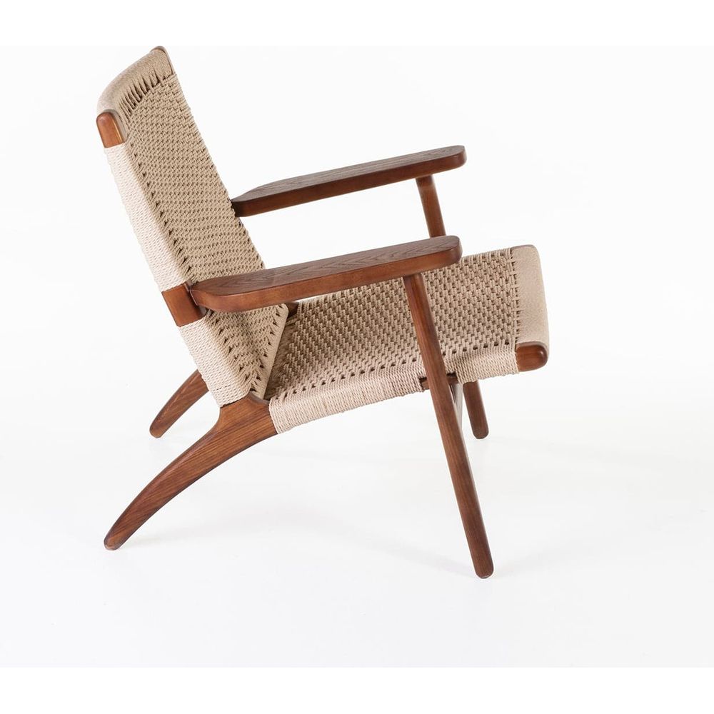 Wegner CH25 Lounge Chair-France & Son-FRC086WALNUT-Lounge ChairsBrown-Single-4-France and Son