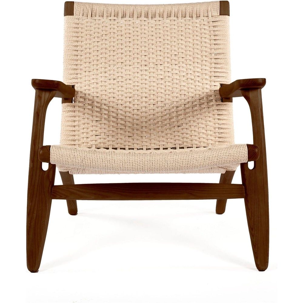 Wegner CH25 Lounge Chair-France & Son-FRC086WALNUT-Lounge ChairsBrown-Single-3-France and Son