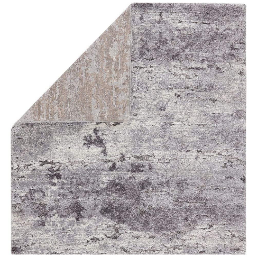 Merine Chaz Abstract Gray/ Ivory Runner Rug (3'X10')