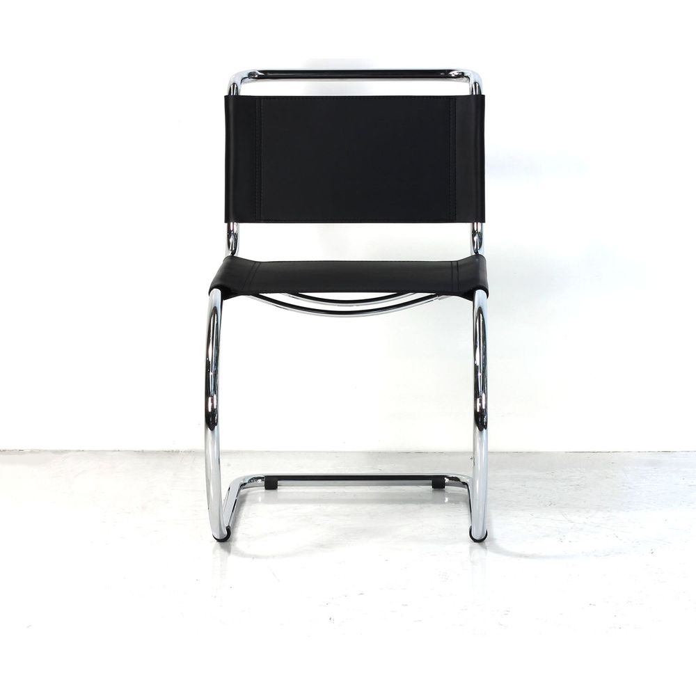 Italian Mies Van Der Rohe Leather Chair