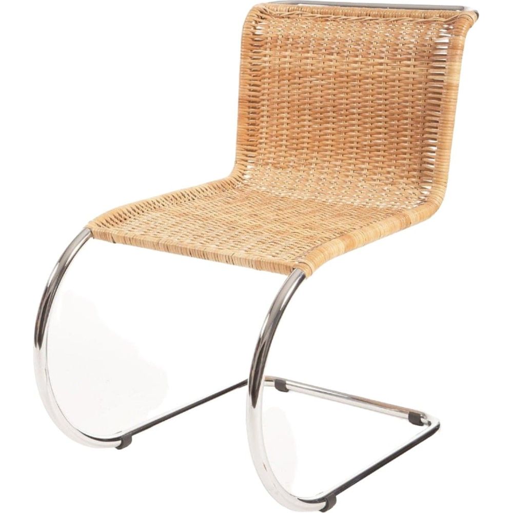 Italian Mies Van Der Rohe Cane Chair-France & Son-FSC122NTRL-Dining ChairsSingle-1-France and Son