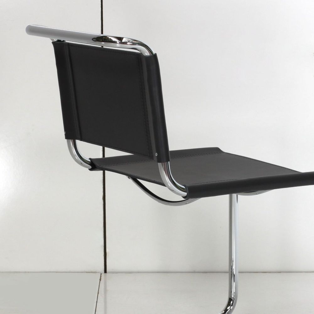 Italian Breuer B33 Cantilever Side Chair-France & Son-FSC132BLK-Dining ChairsSingle-2-France and Son
