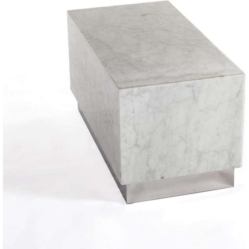 Carrera Marble Kubik Coffee Table-France & Son-FV130WHT-Coffee Tables-2-France and Son