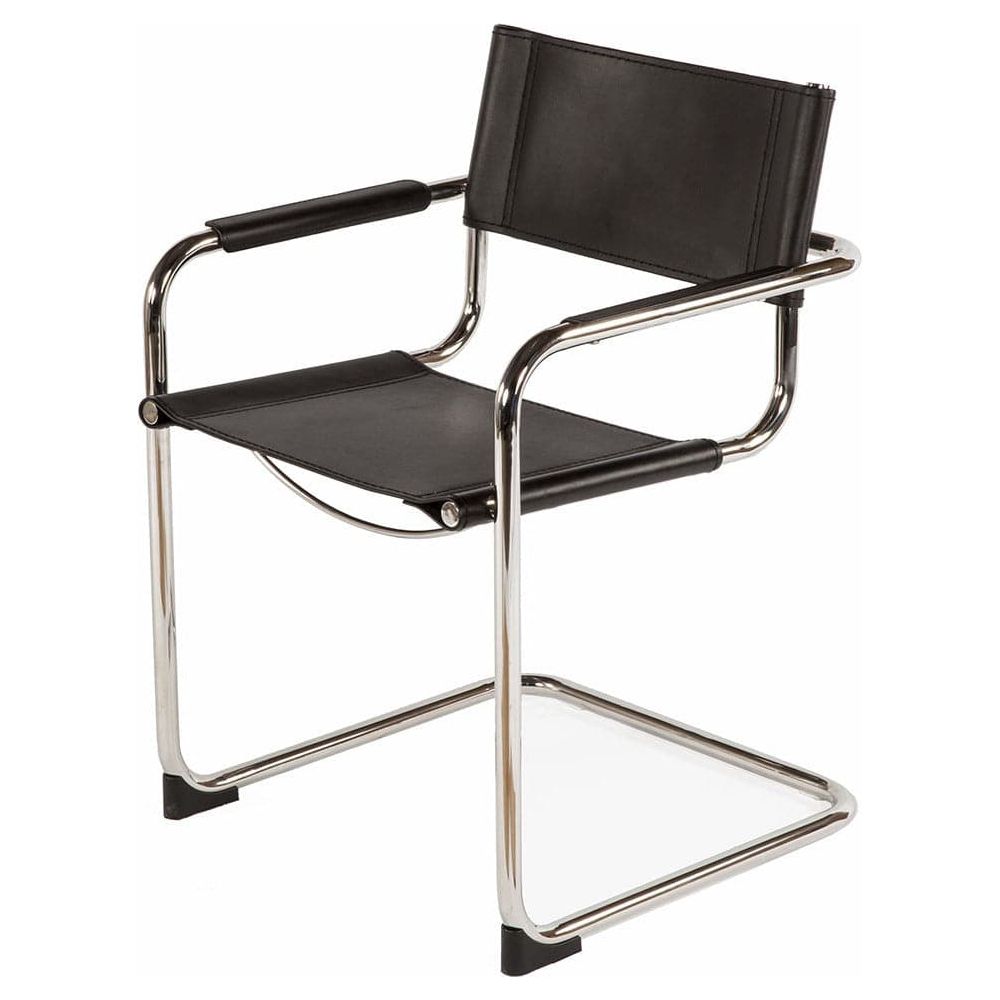 Bauhaus Cantilever Arm Chair-France & Son-FV220BLK-Dining Chairs-1-France and Son