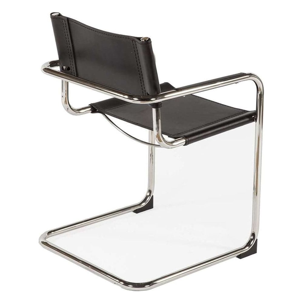 Bauhaus Cantilever Arm Chair-France & Son-FV220BLK-Dining Chairs-2-France and Son