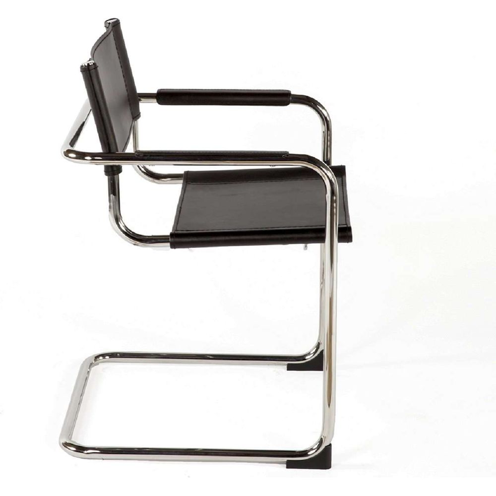 Bauhaus Cantilever Arm Chair-France & Son-FV220BLK-Dining Chairs-3-France and Son