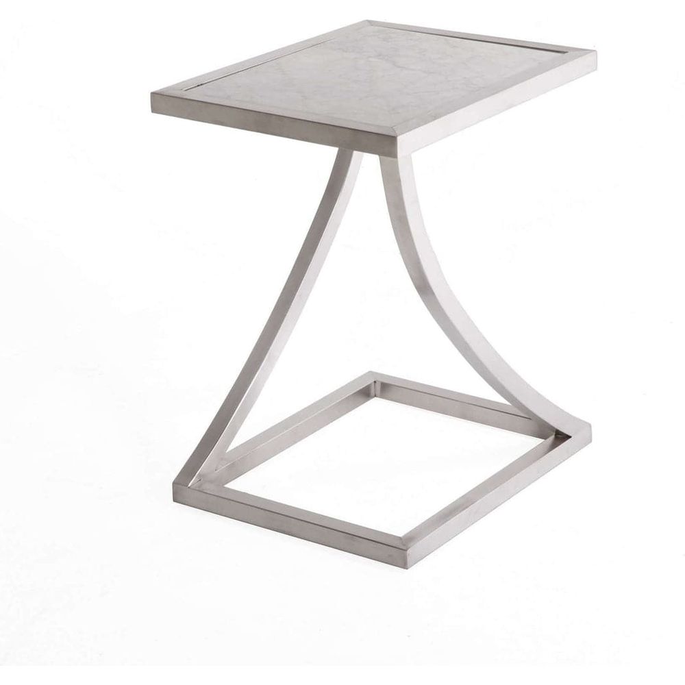 Twist Side Table with Carrara Marble Top